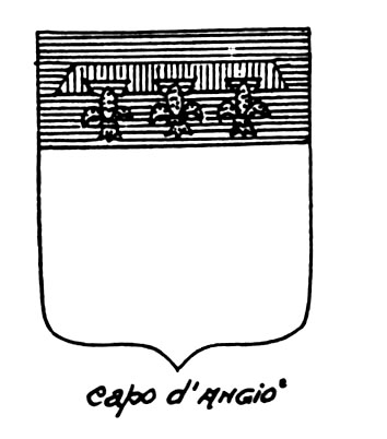 Image of the heraldic term: Capo d'Angio
